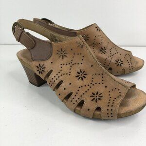Josef Seibel leather cut out heeled sandals 78901 Size 36